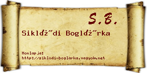 Siklódi Boglárka névjegykártya