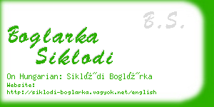 boglarka siklodi business card